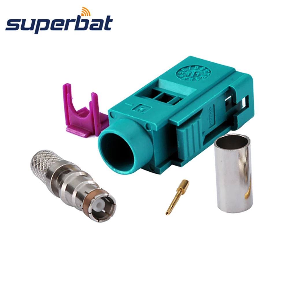 Superbat Fakra Z Crimp Waterblue /5021 нейтральный кодирующий разъем для RF коаксиального кабеля