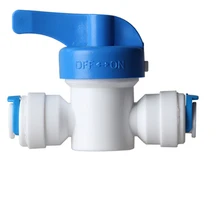 2шт 1/" встроенный шаровой клапан быстрое соединение отключение для RO воды обратного осмоса