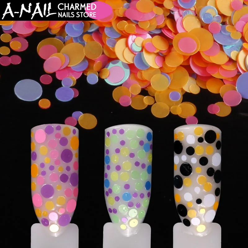 

12jar/set Round Ultrathin Nail Glitter Sequins Colorful UV Gel Acrylic Tips for 3D Nail art Decoration Manicure Accessories tool
