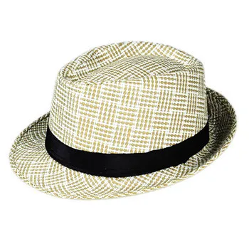 Летняя Соломенная пляжная женская мягкая фетровая шляпа унисекс, мужская шляпа от солнца для путешествий, фетровая шляпа из фетра, модная шляпа из приятного джаза, шапка Trilby gorras planas - Цвет: Color1