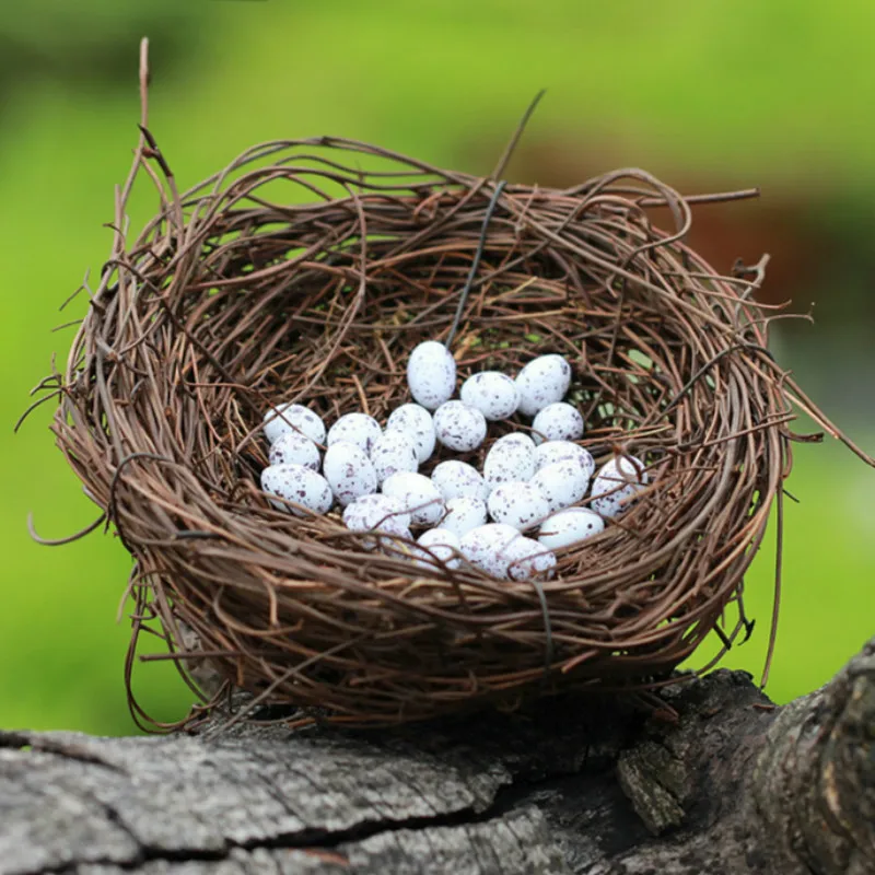 1Set Unique Miniature Cute Bird Eggs Nest Artificial Animal Craft toy | Игрушки и хобби