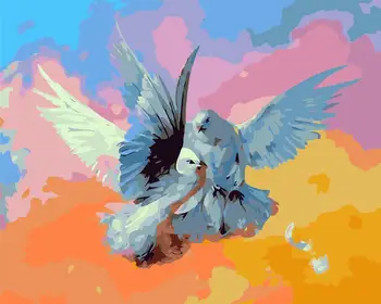 

Frameless Picture On Canvas Wall Painting By Numbers Abstract Pigeon Modern Home Wall Decor Painting Canvas DIY Art Painting