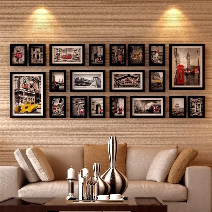 

Photo Frames for Picture Wooden Photo Frame Morden Picture Frames Cadre Photo Wall Set Decoration Quadros De Parede 20 Pieces