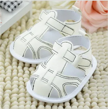 

Fashion Cool White Summer Baby Shoes Toddler Antislip Infants PU First walkers