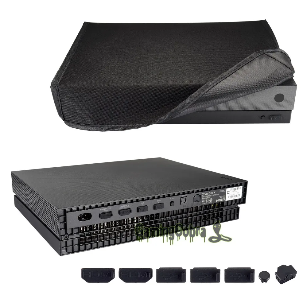 Goedkoop Zachte Nette Fluwelen Voering Stof Guard Cover, Silcone Dust Stopper Plug Set voor Xbox Een X Project Scorpio Console JYXBX0007GC