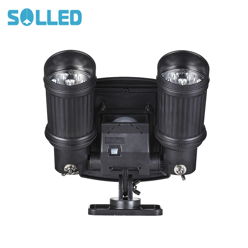 

SOLLED 14 LEDS Solar Motion Light PIR Motion Sensor Light Dual-head Outdoor Spotlight Garden Light Waterproof Wall Lamp