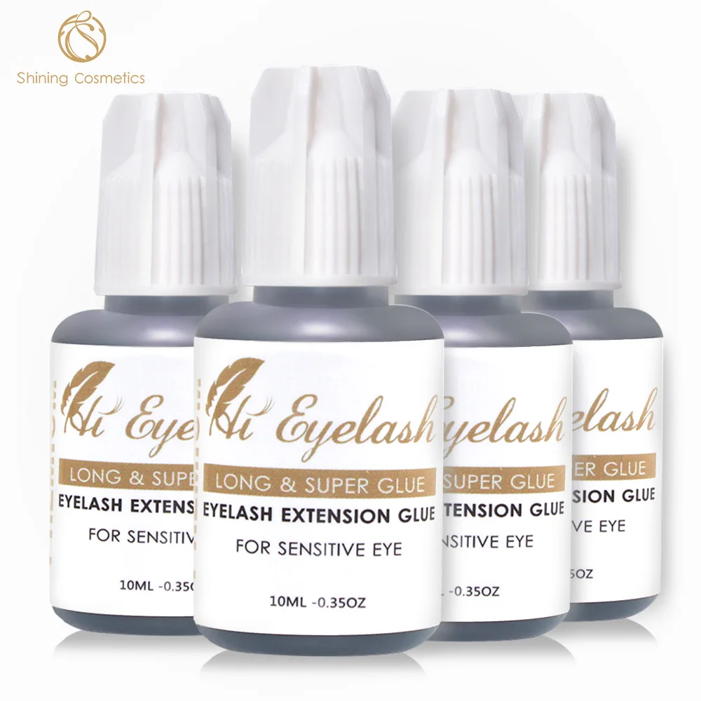 

4pcs 10ML 2-3seconds Fast Drying Black Eyelash Extension Glue Made In Korea Low Odor Lasting 6-7Weeks