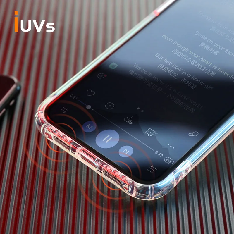 IUVS Clear силиконовый мягкий ТПУ чехол для Iphone XS MAX 7 8 6 Plus подушка безопасности