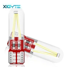 T10 194 2825 WY5W W5W лампы накаливания COB Светодиодный стеклянный корпус клиновидные автомобильные парковочные лампы CANBUS без ошибок для чтения автомобиля купольная Лампа DC 12 В