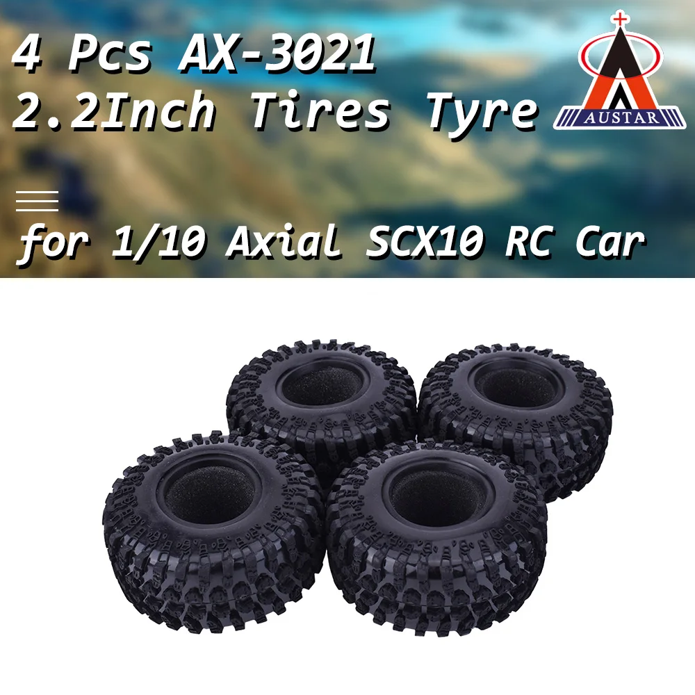 Новые резиновые шины для колес 4 шт. 127 мм 2 дюйма 1:10 RC Rock Crawler Axial SCX10 90046 AXI03007 D90 D110 TF2
