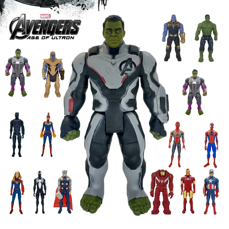 Goedkoop 30 cm Marvel Avengers Speelgoed Thanos Hulk Buster Spiderman Iron Man Captain America Thor Wolverine Black Panther Action Figure Poppen
