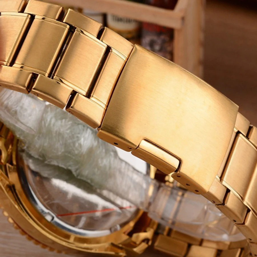 BADACE мужские часы из нержавеющей стали спортивные, военные кварцевые мужские часы роскошные часы мужские Бизнес золотые наручные часы 8930