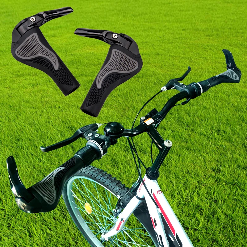 

1 Pair Bike Handlebar Bicycle Components Bar ends Handlebars Rubber & Aluminum Handlebar Ergonomic Push On Soft Bar