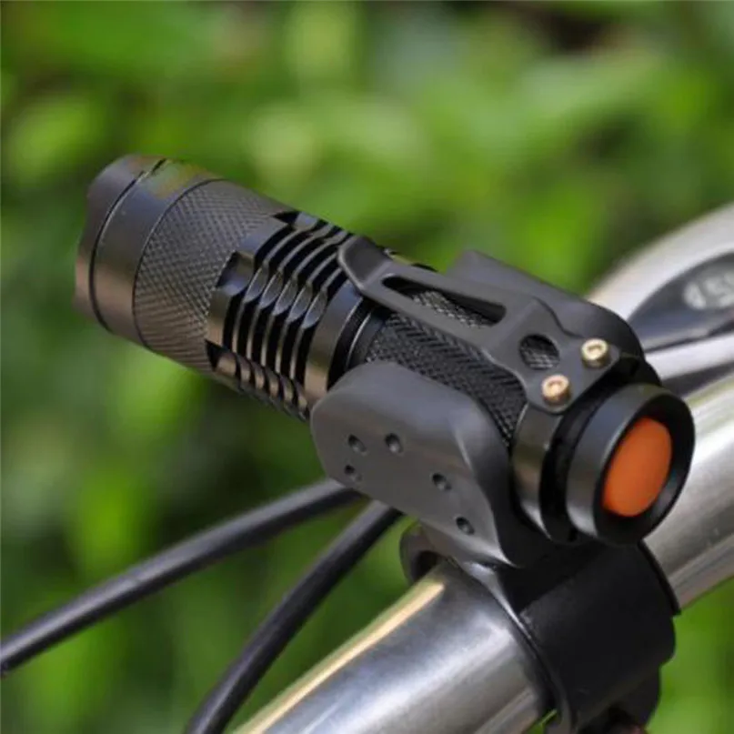 Aluminum Q5 LED Bicycle Front Light Cycling Bike Head Light with Flashlight Torch 360 degree Mount Clip #2J05 (3)