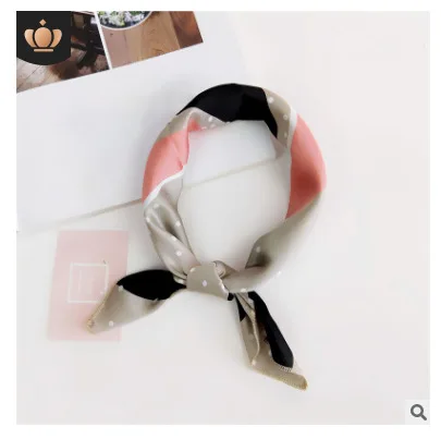 47 см стильные разноцветные принтованные узоры шелковые квадратные шарфы шарф шейный платок повязка на голову головные уборы украшения для волос для женщин - Цвет: type  35