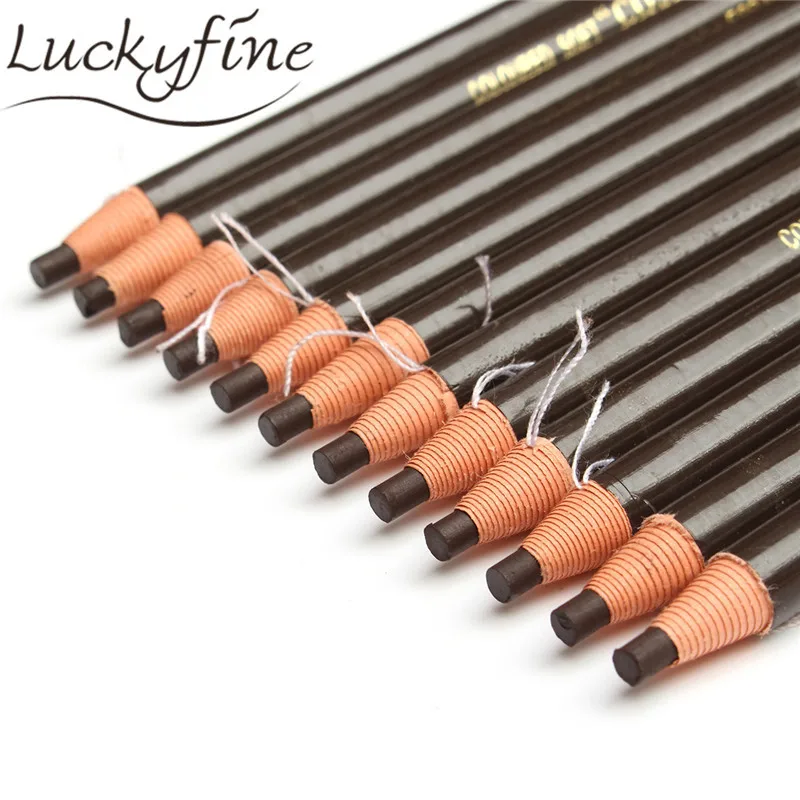 

New 12pcs/set Eyebrow Pencil Makeup Eyebrow Enhancers Cosmetic Art Waterproof Stereo Types Eye Brow Pen Beauty Makeup Tools