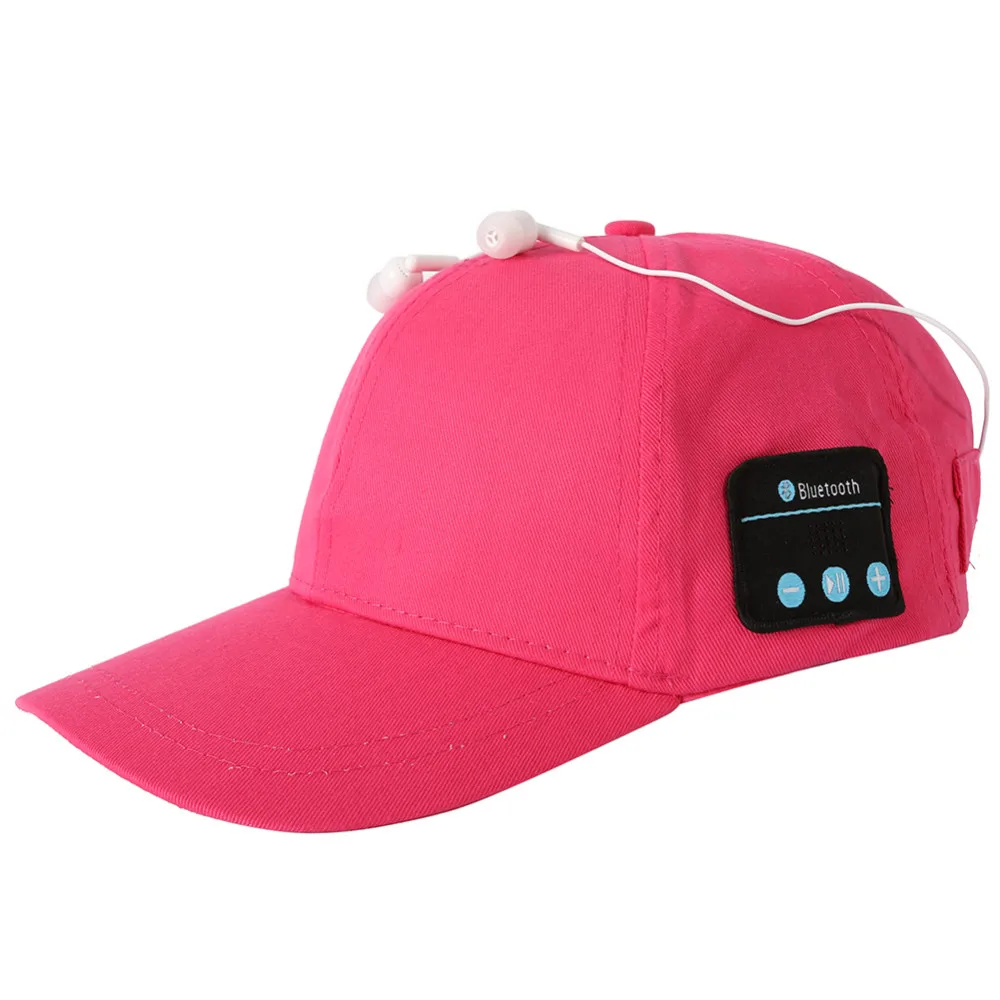 50 шт. Беспроводная bluetooth-шляпа, музыкальный приемник для iphone, бейсболка, шапка Мужская Женская весенне-летняя повседневная хлопковая шляпа - Цвет: Красный