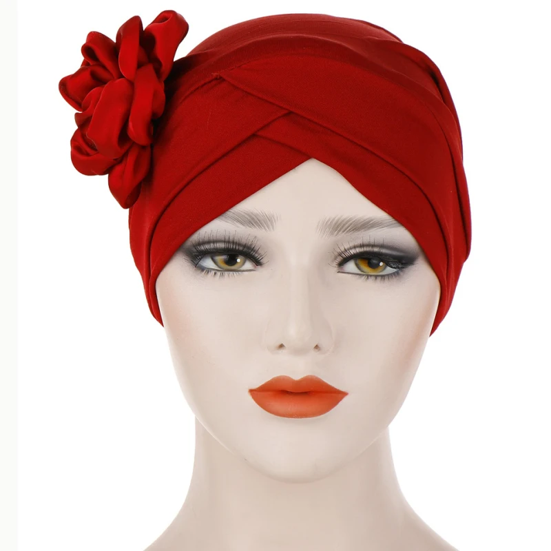 HT2396 для женщин цветок платок ночной головной убор Западный Рак Chemo Индии мусульманская шляпа шапочки шарф Тюрбан обёрточная бумага Skullies