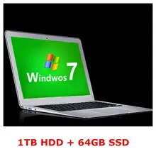 14inch computer laptop ultrabook PC 1TB HDD & 64GB SSD 4GB RAM J1900 2Ghz processor WIFI HDMI webcam