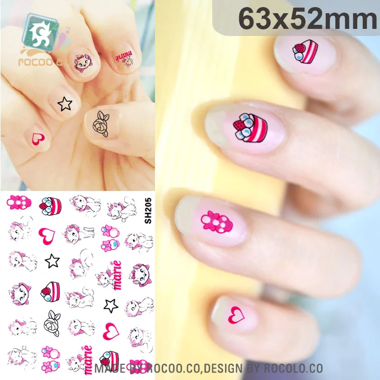 SH205/3d Nail Art Stickers Self Adhesive Nail Foils TIPS Mini Design Nail Cute Art Decals Star
