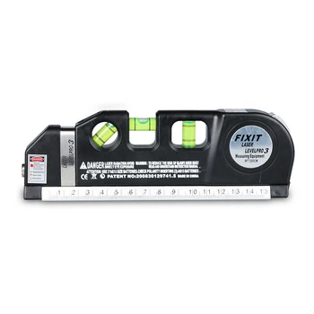 

Multifunction Laser Level Marking Scale with Steel Tape Measure Horizontal Vertical Cross Laser Light Line Levelling Instrument