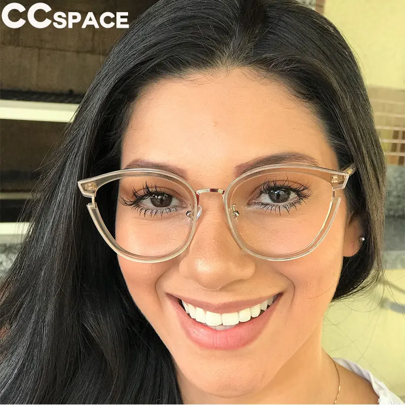 

Cat Eye Women Eyeglasses Frames Fashion Metal Frame Optical Prescription Computer Glasses 45376