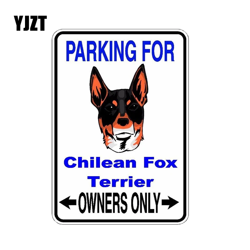 

YJZT 10*14.2CM Chilean Fox Terrier Dog Cartoon Pet PVC Decoration Car Sticker C1-4400