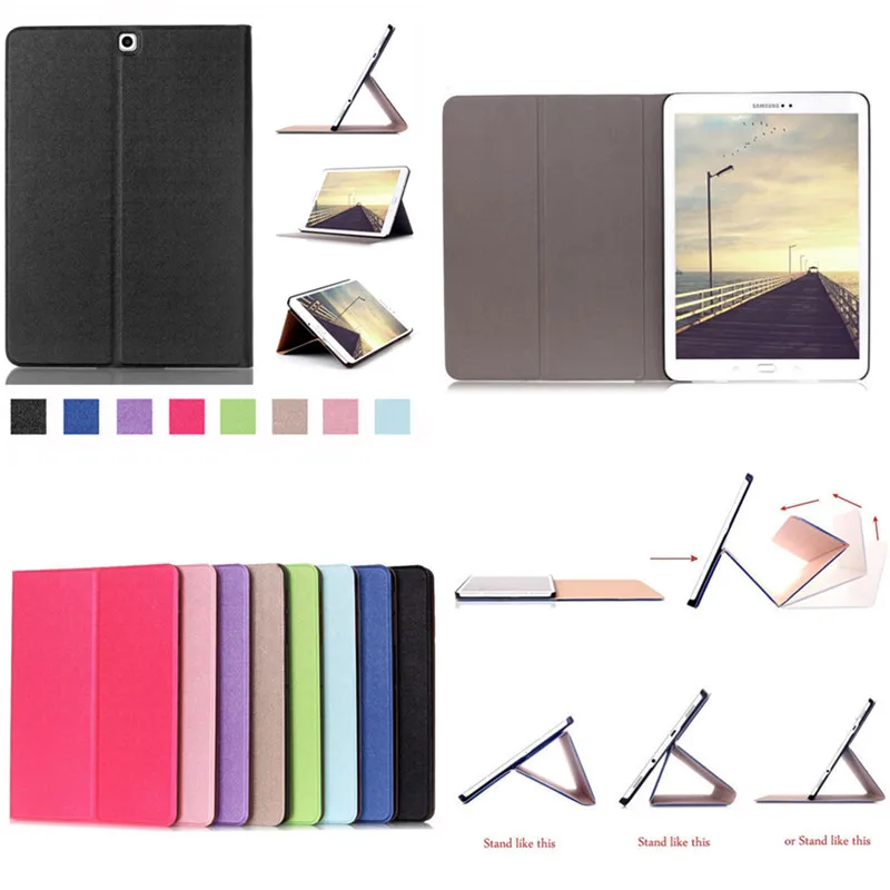 

CY  Ultra-thin Smart Sleep/Wake Function PU Leather Stand Case for Samsung Galaxy Tab S2 9.7 T810 T815 t813 T819 SM-T815 Cover