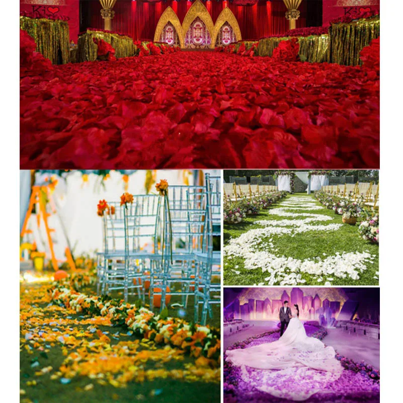 Simulation rose petals wedding flowers -1