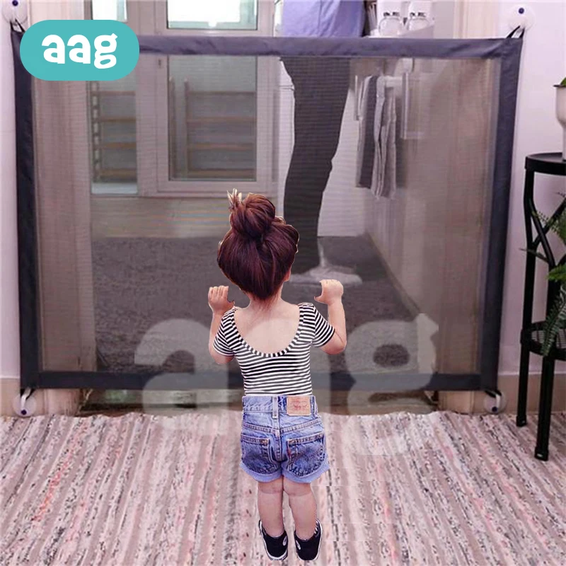 AAG Folding Baby Barrier Safety Fence Portable Baby Gate Safe Guard Children Isolation Net Kid Safe Guard Protect for Pets * AAG Folding Baby Barrier Safety Fence Portable Baby Gate Safe Guard Children Isolation Net Kid Safe Guard Protect for Pets *