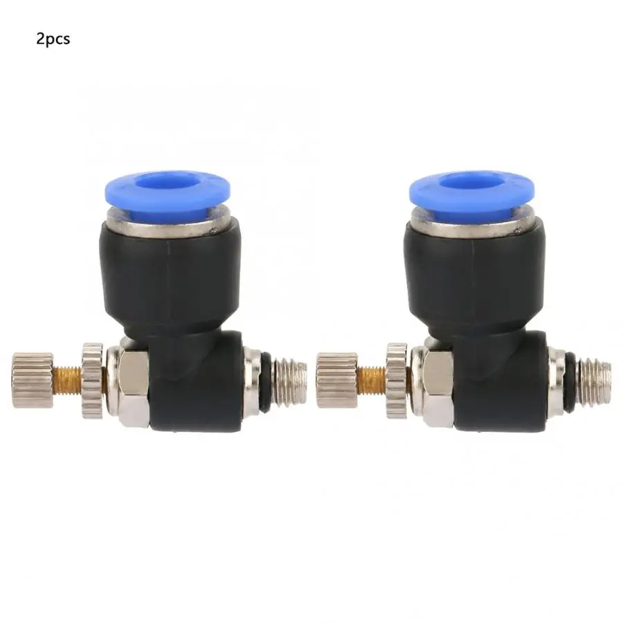 

Pipe Ball Valve 2pcs Tube Air Flow Speed Controller Pipe Pneumatic Fitting Regulator Valve(SL6-M5) Electric Magnetic Valve