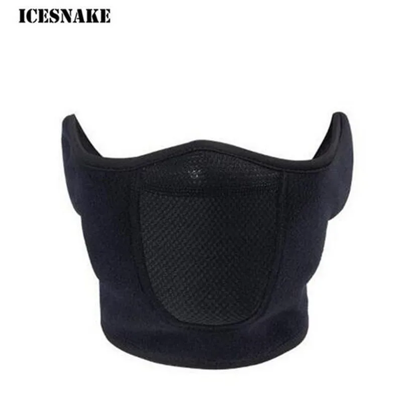

ICESNAKE Motorcycle Mask Windproof Ear Motorcycle Bicycle Mask Motorcycle Warm Half Face Mask Black Balaclava