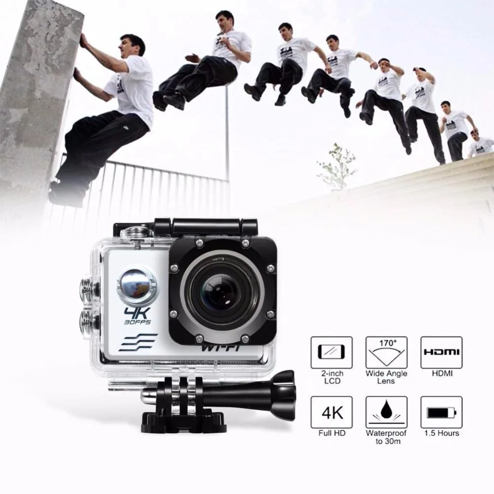 

16MP Sport Action Camera 1080P Ultra HD 4K 30fps Ambarella V3 chip inside Camera Sport 30m waterproof 2.0'' Screen sport camera