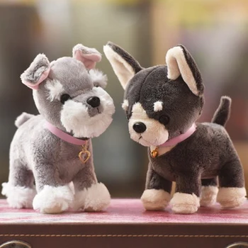 

1 Piece 18 CM 25 CM Adorable Chihuahua Schnauzer Pet Dog Plush Simulation Toy Cartoon Animal Dog Creative Birthday Gift Children
