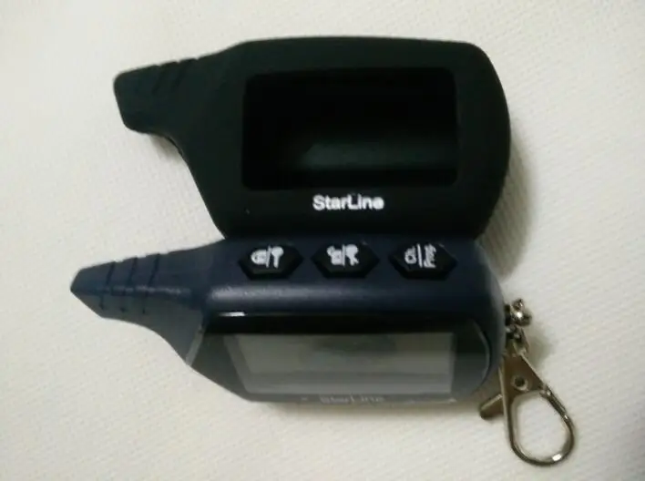 keychain Fob B9 for starline B9 lcd Twage remote two way car alarm system/FM transmitterin