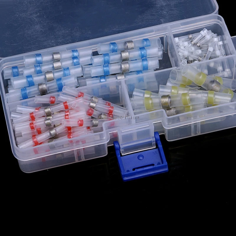 

For 100Pcs 26-10AWG Assorted Solder Sleeve Heat Shrink Splice Butt Wire with Box Promotion