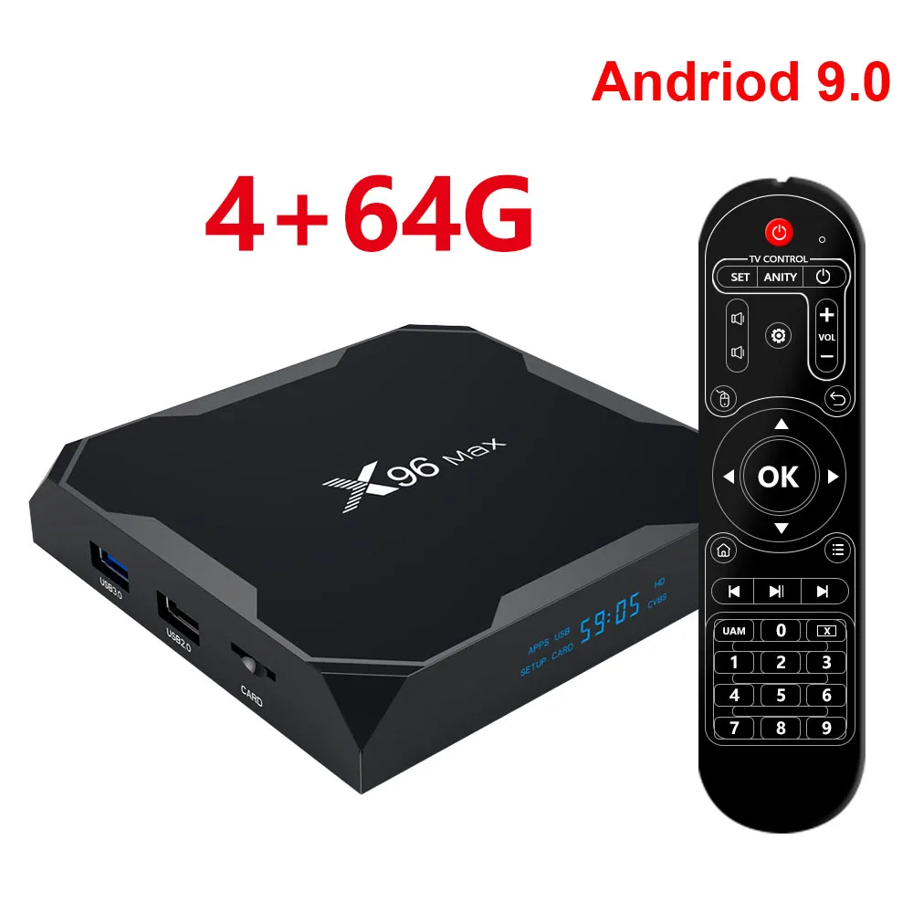 4G64G DQiDianZ X96Max ТВ BOX Android 9,0 Amlogic S905X2 4 ядра, 4 Гб оперативной памяти, 32 Гб встроенной памяти, 2,4G и Wi-Fi 5 ГГц BT4.1 4 к Декодер каналов кабельного телевидения компьютерной приставки к телевизору X96 Max X2 - Цвет: 4G64G