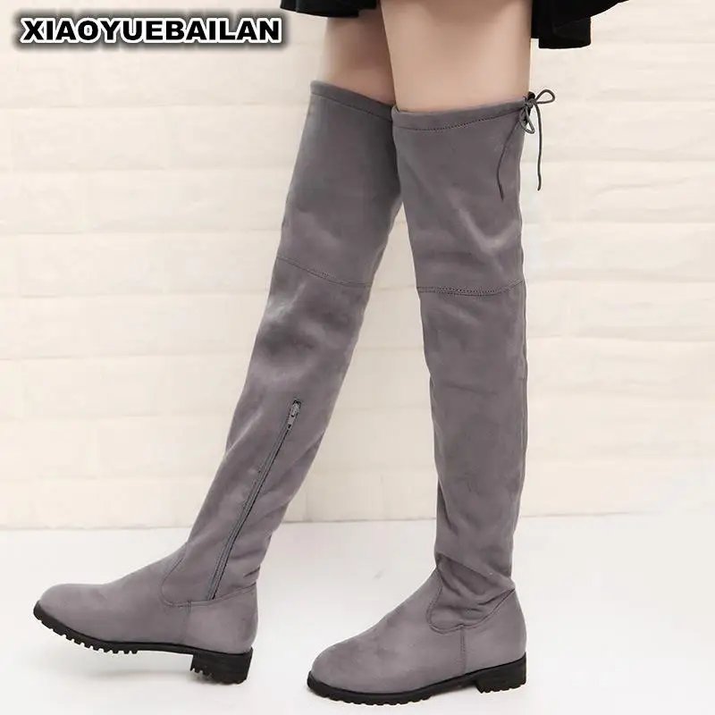 

2018 Autumn And Winter Bug Yards New Hot Money Sold Europe America Knee-high Boots Shoes Woman9.26