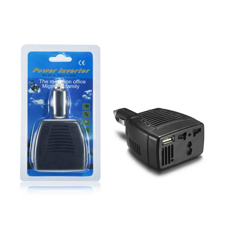 Инвертор 12 В до 220 В автомобильный 75 Вт зарядка с USB12V до 24 В Автомобильный аварийный инвертор