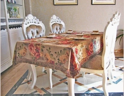 Double - sided brocade high - end European style table cloth new classical tablecloth coffee table cloth