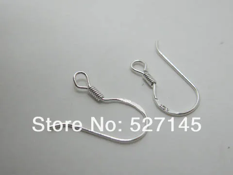 1Pair 925 Sterling Silver Earring Wire Hook Coil Ear Beads Jewelry Findings | Украшения и аксессуары