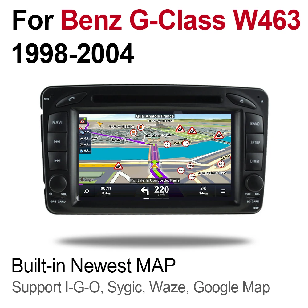 Sale 7" Android Car Multimedia player 2 Din WIFI GPS Navigation Autoradio For Mercedes Benz G Class W463 1998~2004 NTG touch screen 2