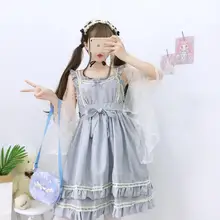 Длинная юбка, Топ в стиле Лолиты,,, юбка в стиле «Звездная лолита», кружевная лента, многослойная юбка в виде листьев лотоса, свободный пояс для девочек