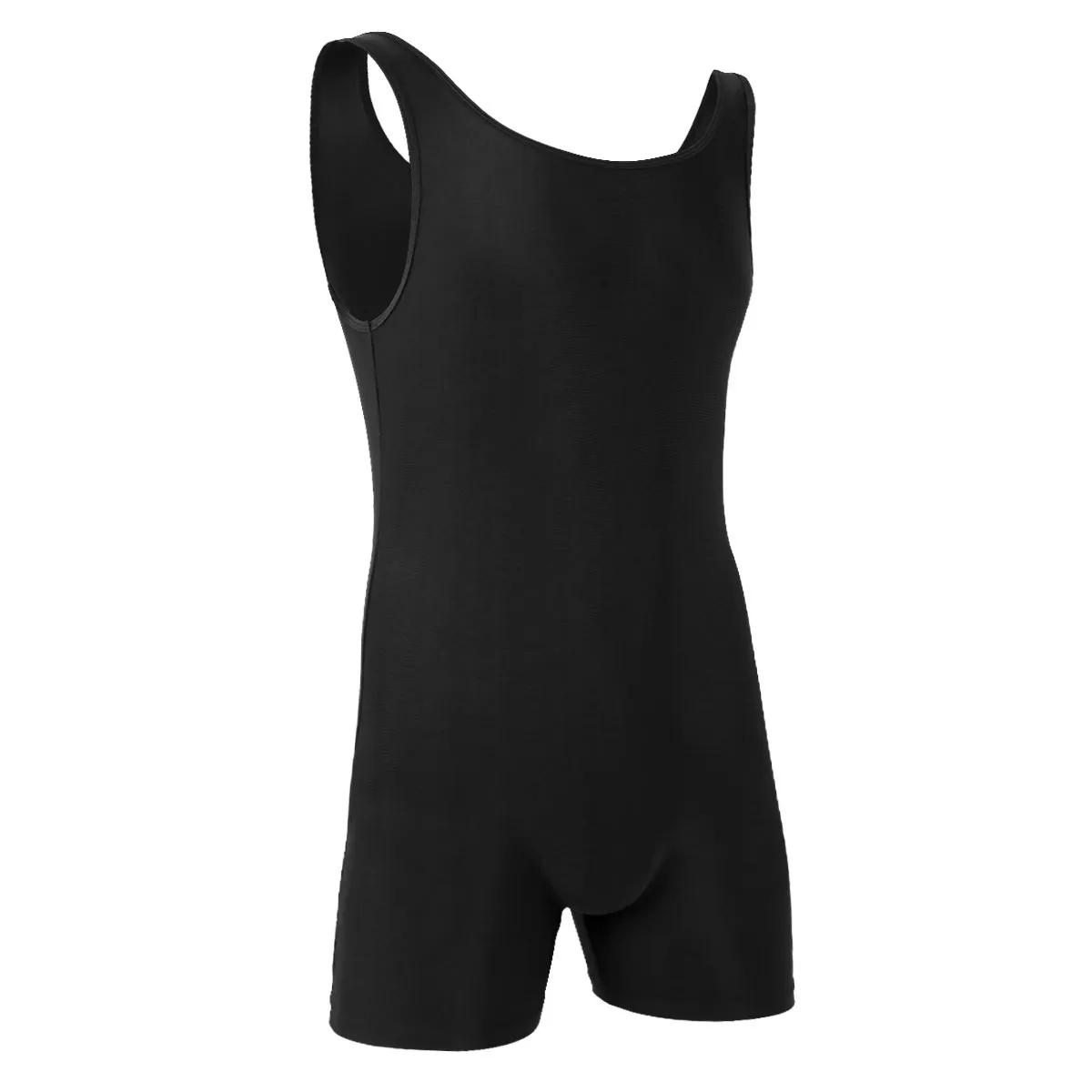 Mens Swimwear Sleeveless Stretchy One Piece Swimsuit Male Sports Gym Bodysuit Yoga Gymanstics Leotard Dance Biketard Unitard - 3