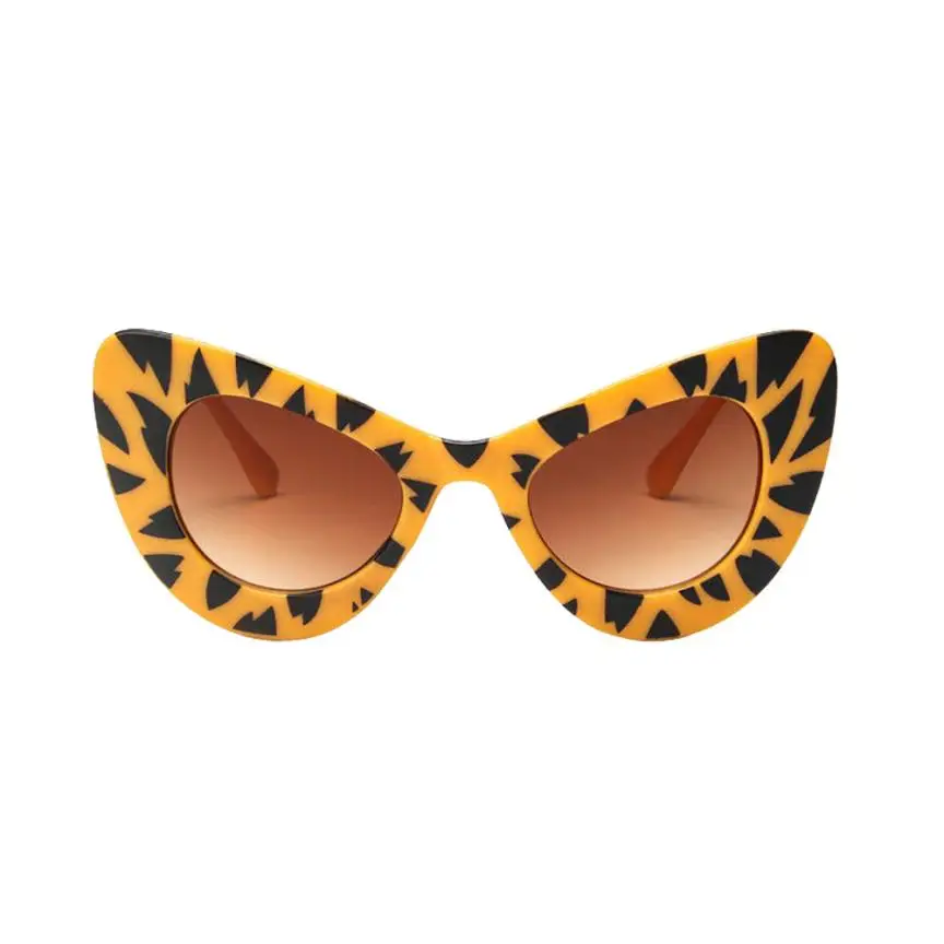 Женский Классический глаз кошки большие велосипедные очки-оверсайз толстые пластиковые Винтажные Солнцезащитные очки защитные ультрафиолетовые очки