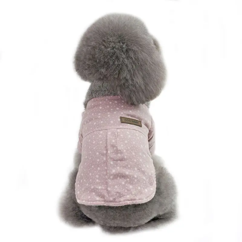 Собака пальто осень и зима Snowfake узор куртка Японский Корейский стиль маленький хлопок для маленьких средних собак