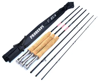 

1pc 7ft Japan Carbon Fiber Hard Fly Fishing Rod 4 Section Fishing Rod Line 2.1m 3/4 5/6 7/8 Soft Cork Handle Rod Fishing Tackle