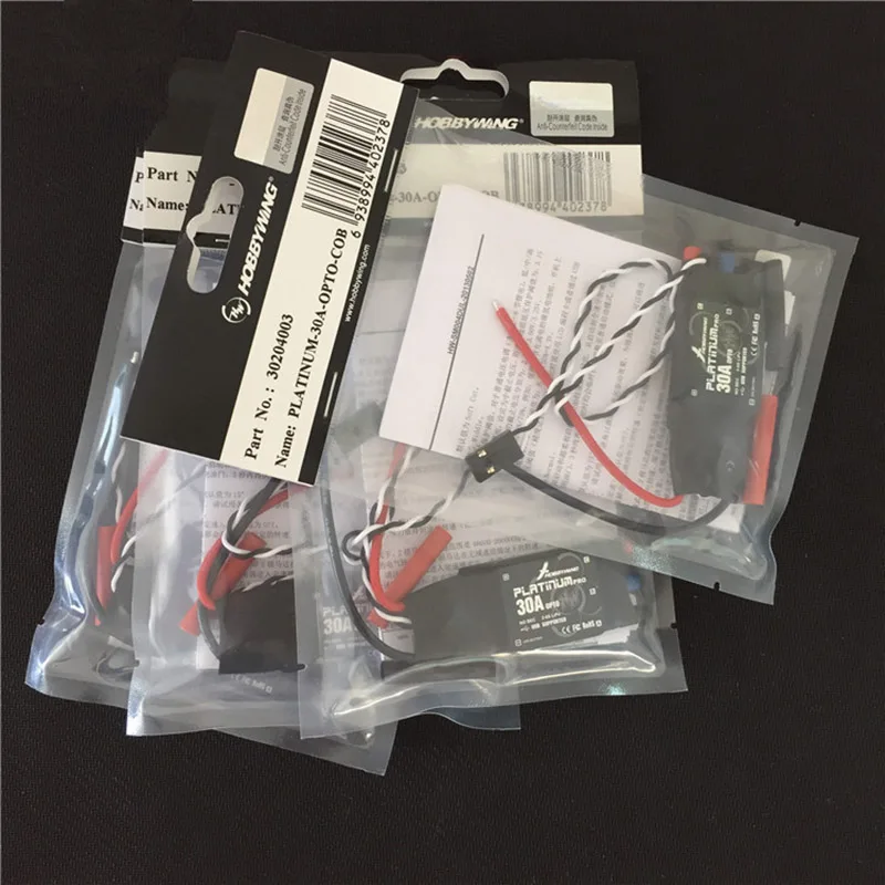 4 шт./лот HOBBYWING Platinum 30A Pro 2-6S электрический регулятор скорости(ESC) OPTO-для многороторного - Цвет: 4 pcs short