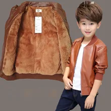 Autumn Winter Baby Jacket For Boys Windproof Coat Kids Leather Jacket Boys Outerwear Coats Children Clothing 4 6 8 10 12 Years bibicola kids jacket children baby boys jacket autumn outwear clothing plus velvet warm coat for winter boys pu leather jacket
