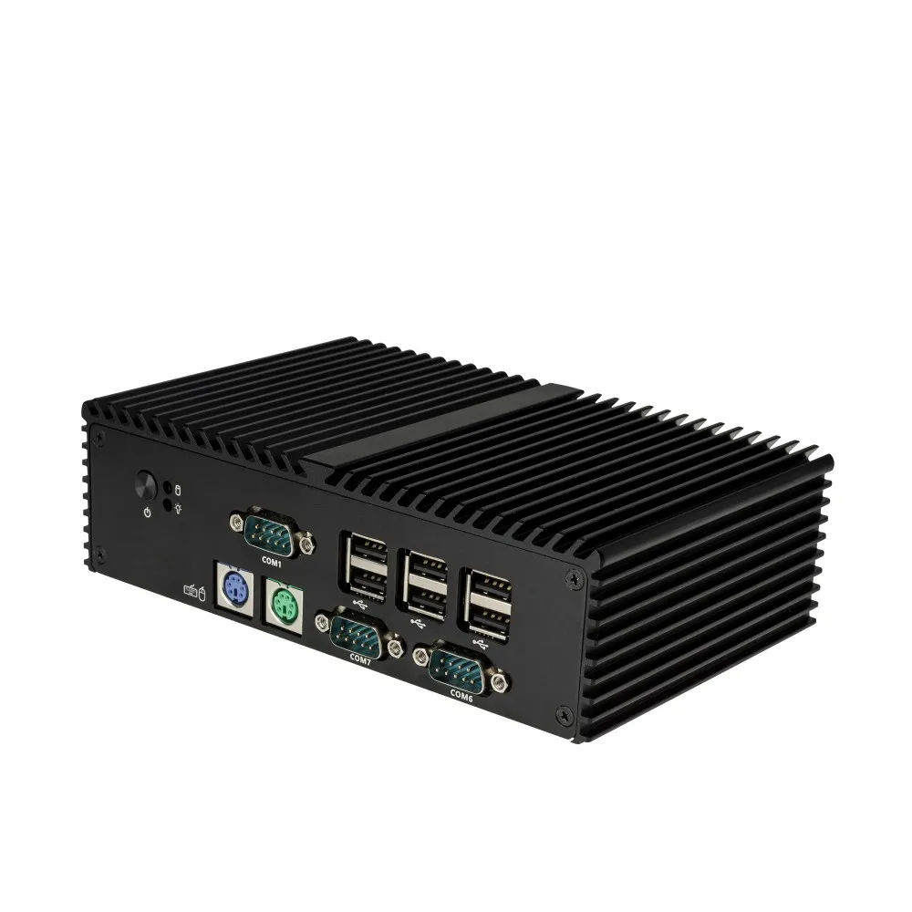 Qotom Mini Pc Q190X-PS2 Core J1900 4 ядра 7 RS232 PS2 dual Lan VGA 10 Вт низкая мощность WIN 10/ linux Безвентиляторный промышленный компьютер